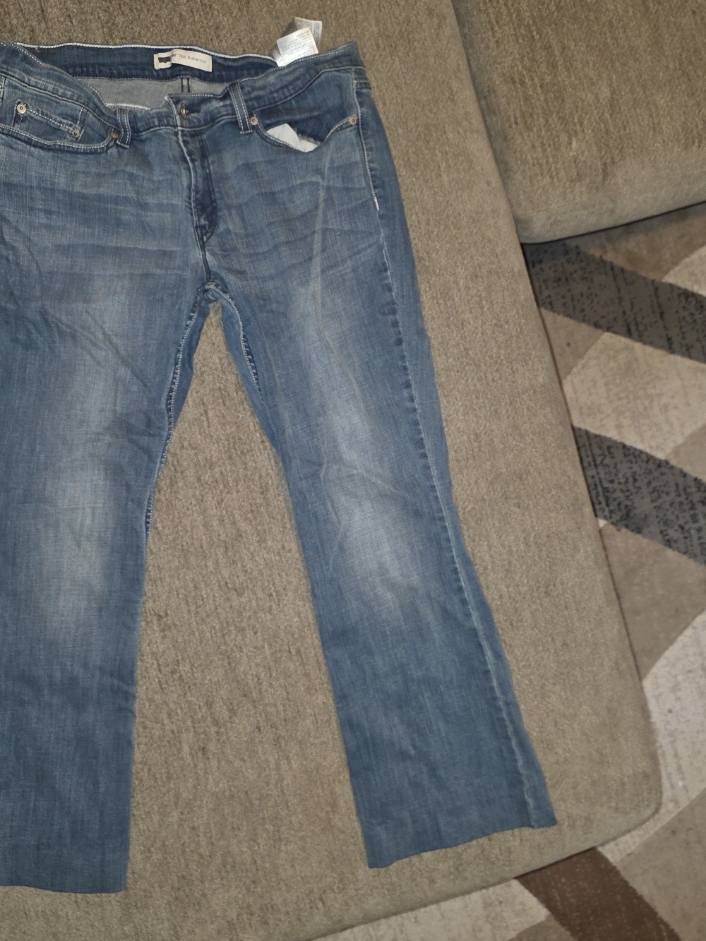 Levi's Women's Too Superlow Blue Denim Jeans - Classic Straight Fit 32" Waist